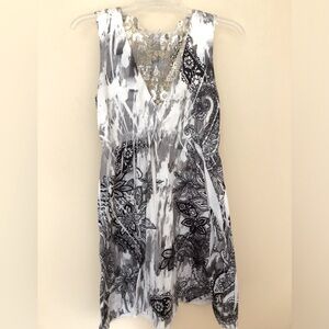 Black grey &white sundress